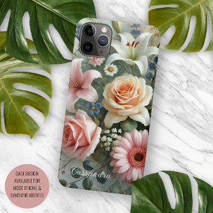 Elegante, schicke Rosen, feine Kunst, botanische M iPhone 16 Pro Max Hülle