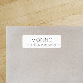 Elegante schicke Rücksendeadresse