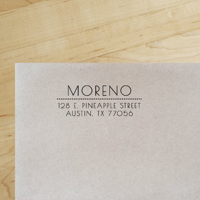 Elegante schicke Rücksendeadresse Permastempel ("Everyday is abundantly beautiful." 
Sincerely Best Wishes from Lucky Design World)