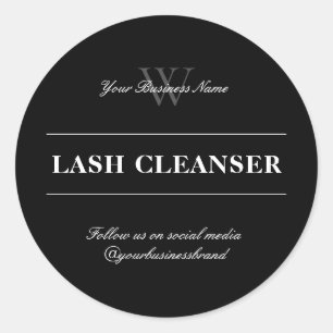 Elegante schicke Schwarz-Weiß-Lash-Beauty Runder Aufkleber