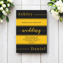 Elegante schicke schwarze und goldene Streifen Lux