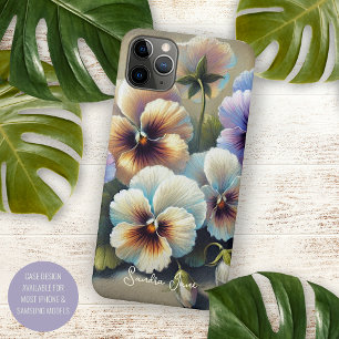 Elegante, schicke Stiefmütterchen, feine Kunst, bo iPhone 16 Pro Max Hülle