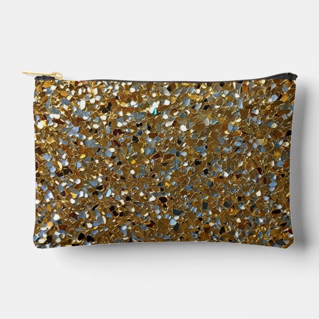 Elegante schimmernde Partikel Zubehörtasche (Vorderseite)