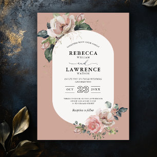 Elegante schimmernde Salbei Botanik-Hochzeitseinla Einladung