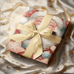 Elegante Schlafender Weihnachtsmann Geschenkpapier