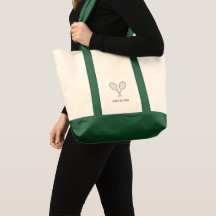 Elegante Schläger grüner personalisierter Tennisli