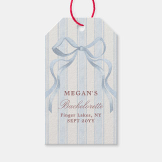 Elegante Schleife Personalisierte Junggesellinnena Geschenkanhänger