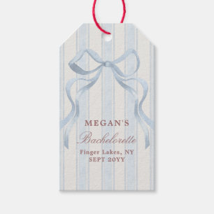 Elegante Schleife Personalisierte Junggesellinnenp Geschenkanhänger