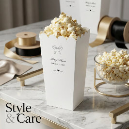 Elegante Schleife und Herz Personalisiertes Design Geschenkschachtel