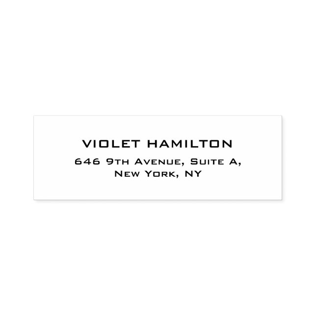 Elegante Schlichte Berufliche Weiß Moderne Permastempel (Design)