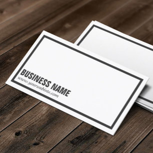 Elegante Schlichte Black Border Business Card Visitenkarte
