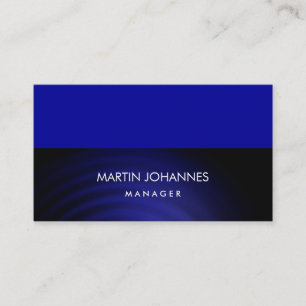 Elegante Schlichte Blue Color Business Card Visitenkarte