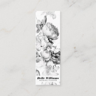 Elegante schlichte Blume Vintages Blumenstrauß Mini Visitenkarte