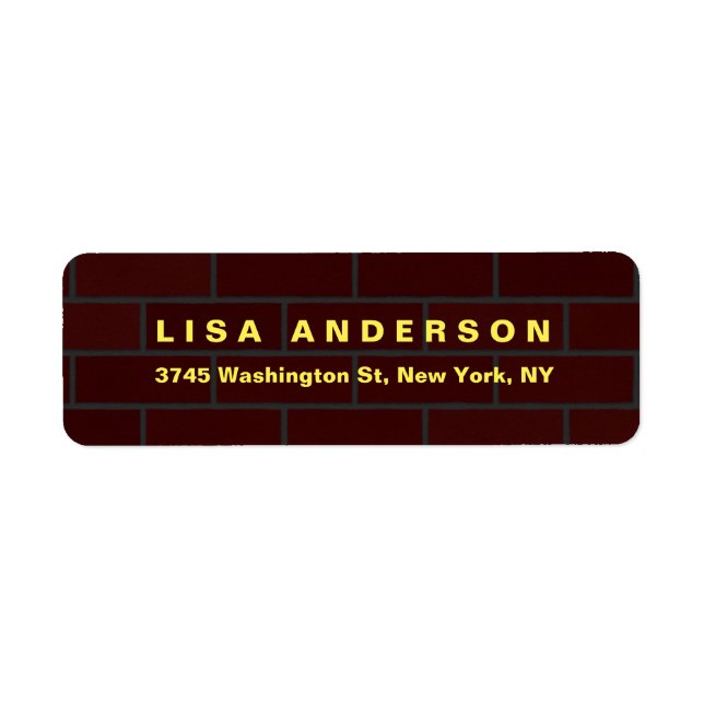 Elegante Schlichte Braune Brick Wall Modern (Vorne)