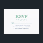 Elegante Schlichte Foam UAWG RSVP Karte<br><div class="desc">Sehr elegantes und praktisches UAWG in Weiß,  Meeresfrüchte,  Blau und Dunkelblau.</div>