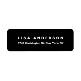 Elegante Schlichte Schwarz-weiße Legible Creative 