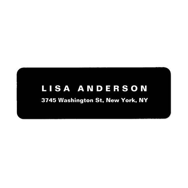 Elegante Schlichte Schwarz-weiße Legible Creative  (Vorne)