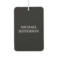 Elegante Schlichte Schwarz-weiße Personalisierte A