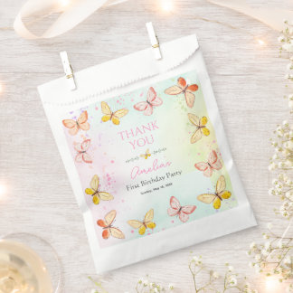 Elegante Schmetterling-Babymädchen-Taufgeschenktas Geschenktütchen