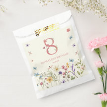 Elegante Schmetterling-Wildblumen-8. Geburtstagsfe