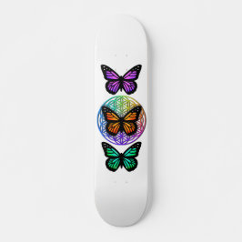 Elegante Schmetterlinge farbenfrohe Blume des Lebe Skateboard