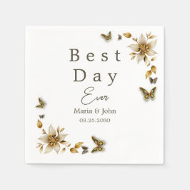 Elegante Schmetterlinge Hochzeit von Napkins Serviette