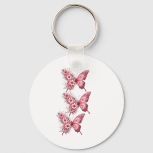 Elegante Schmetterlings-Schlüsselanhänger – Floral Schlüsselanhänger