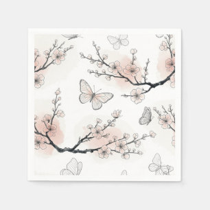 Elegante Schmetterlingsblüte (10) Serviette