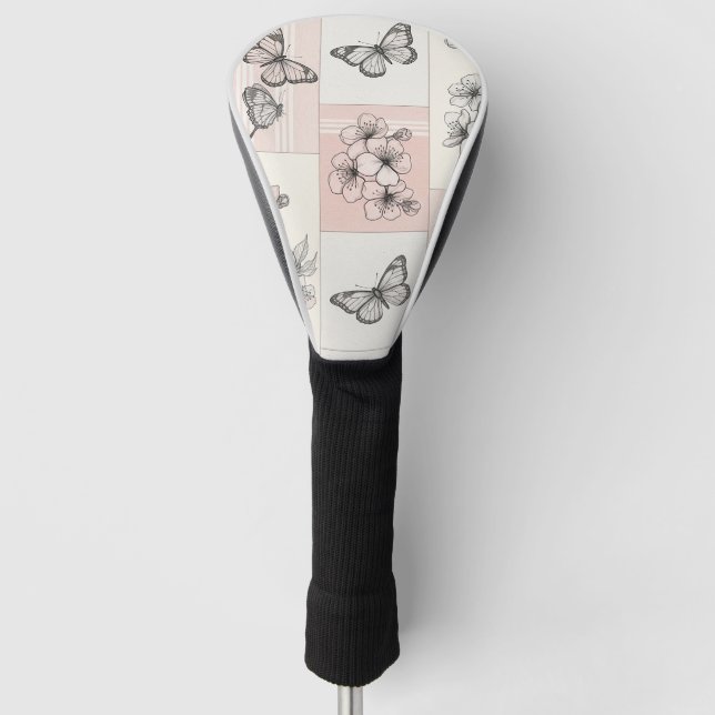 Elegante Schmetterlingsblüte (5) Golf Headcover (Vorderseite)