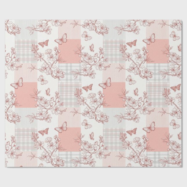 Elegante Schmetterlingsblüte (7) Geschenkpapier (Flach)