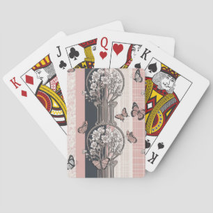 Elegante Schmetterlingsblüte (8) Spielkarten