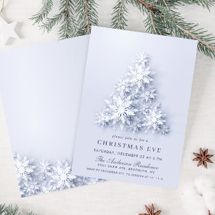 Elegante Schneeflocken Tree Holiday CHRISTMAS PART Einladung