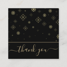 Elegante Schneeflocken Vielen Dank an unseren Kund Quadratische Visitenkarte