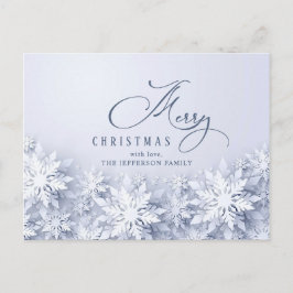 Elegante Schneeflocken Weihnachten Weihnachten Gru Postkarte