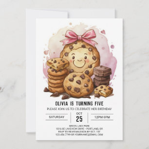 Elegante Schokolade Chic Cookies Geburtstag Einladung