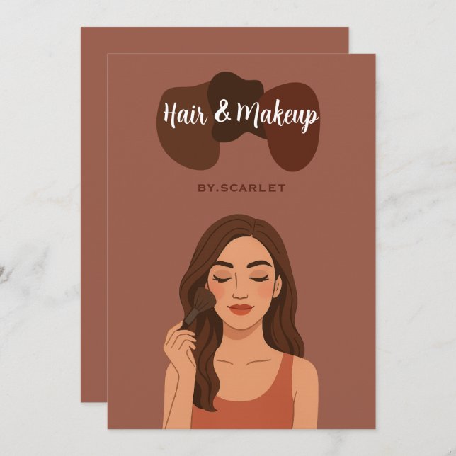 Elegante Schokolade mutige Geschicklichkeit, zarte Feiertagskarte (Vorne/Hinten)