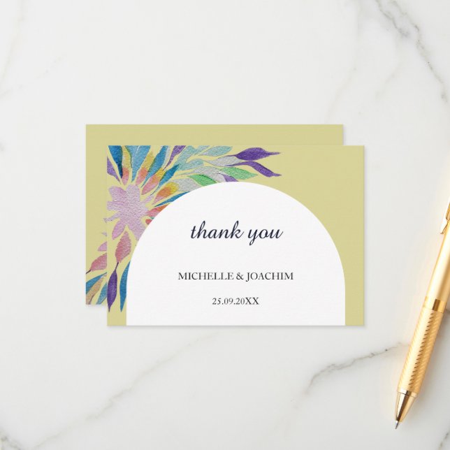 Elegante Schöne Boho Frische Pasta machen Begleitkarte (Vorderseite/Rückseite Beispiel)