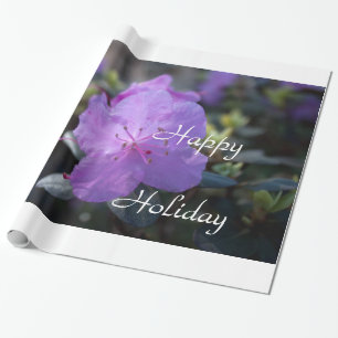 elegante, schöne Frühlings-Violett-Azaleen-Blumen. Geschenkpapier