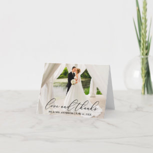 Elegante schöne kalligraphische Liebe Dank Dankeskarte