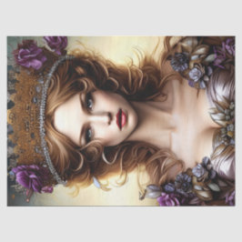 Elegante Schöne Prinzessin Lila Rose Entdecken Seidenpapier