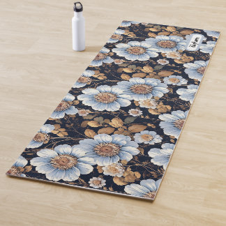 Elegante Schöne weiße Blume Yogamatte