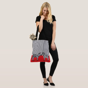 Elegante schöne zebraschwarze Streifen Rot