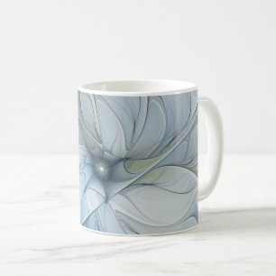 Elegante Schönheit Moderne Abstrakte Fraktal Kunst Kaffeetasse