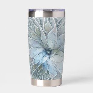 Elegante Schönheit Moderne Abstrakte Fraktal Kunst Thermobecher