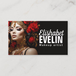 Elegante Schönheit: Rote Rosen und Gold gt56 Visitenkarte
