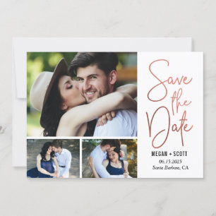 Elegante Schreibbare Farbige Save The Date Karte
