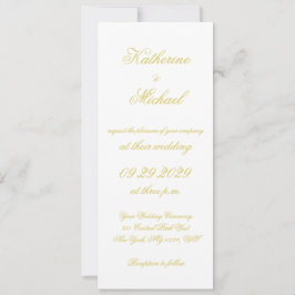 Elegante Schreibschrift Insel Citrus Gelb Hochzeit Einladung