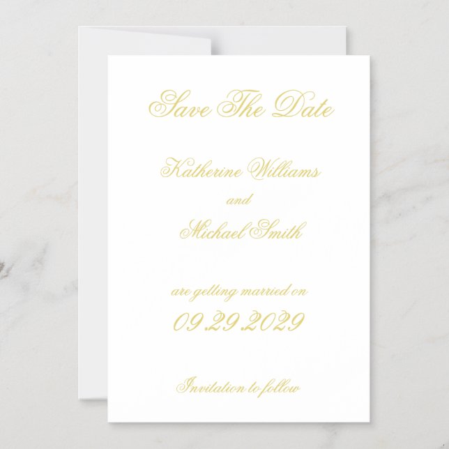 Elegante Schreibschrift Insel-Zitrus-Hochzeit Vorm Magneteinladung (Vorderseite)
