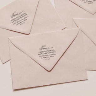 Elegante Schrift aus der Hochzeitsstiftung Permastempel