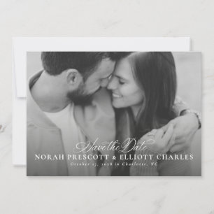 Elegante Schrift einfache Foto-Save-the-Date-Karte Save The Date